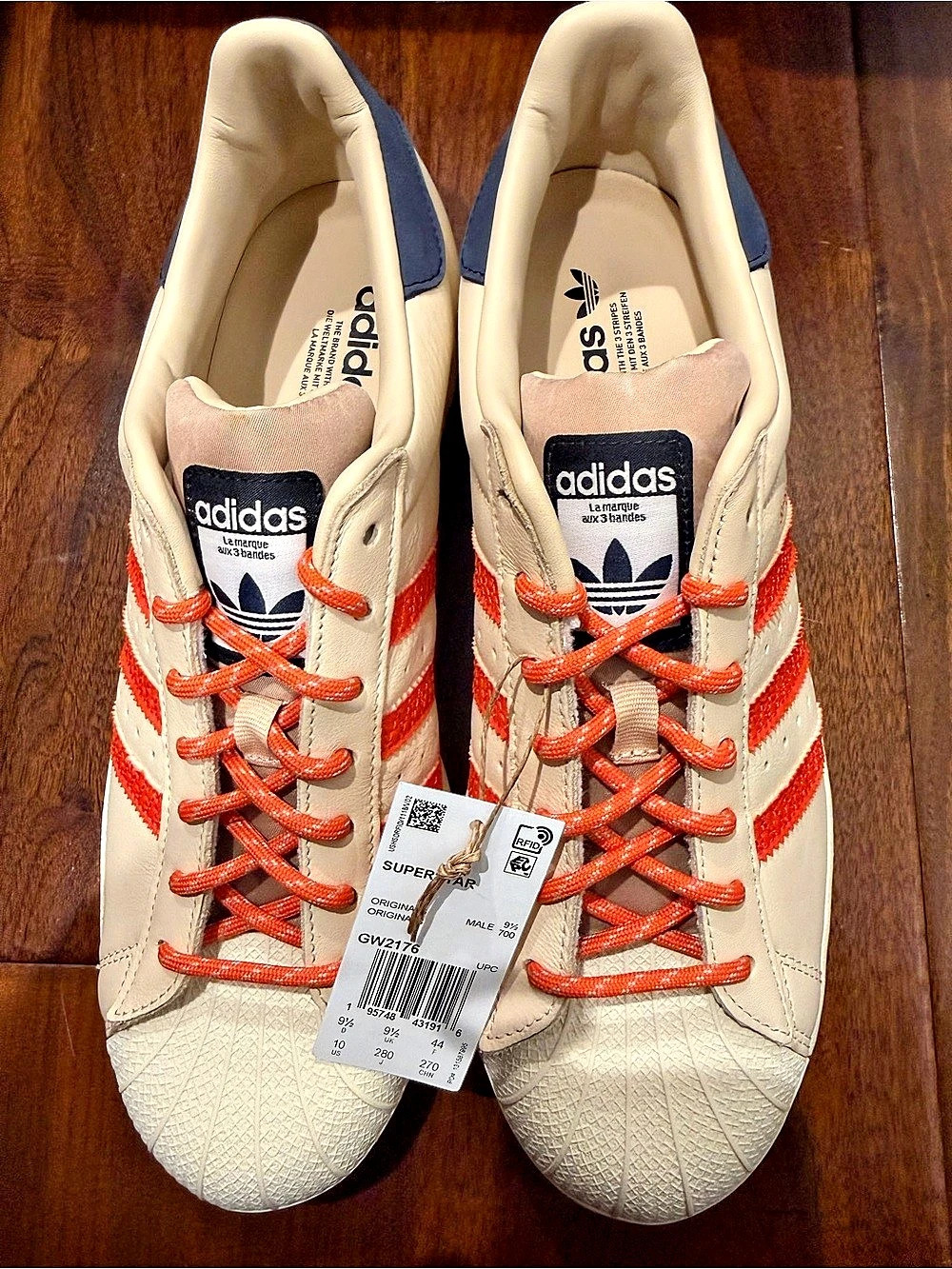 adidas Campus 00s Striped Sneakers in Cream & Orange US 10 NWT